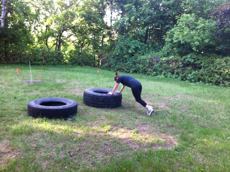 Making use of our resources! Mountain Climbers on the tire